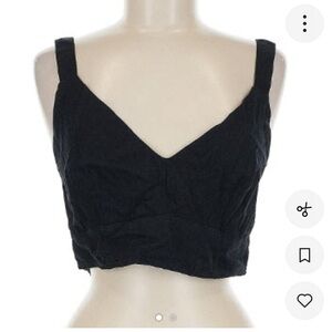 Abercrombie & Fitch Sweetheart Black Crop Top